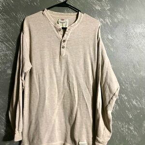 Levi's Light Brown Long Sleeve Henley